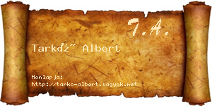Tarkó Albert névjegykártya