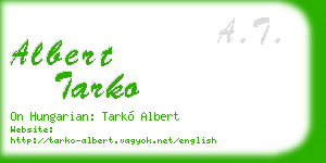 albert tarko business card